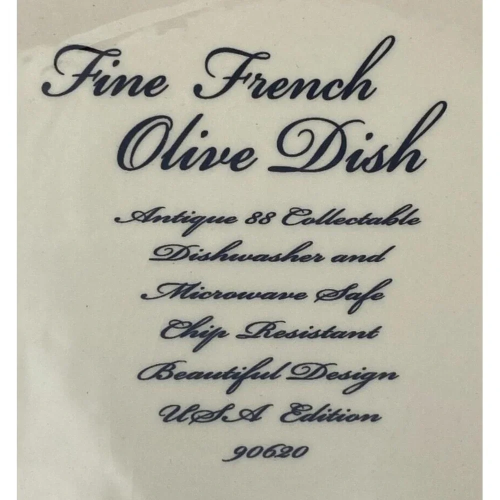 French Olive Dish‎ Red Sunflower BonCera Hand Crafted NEW